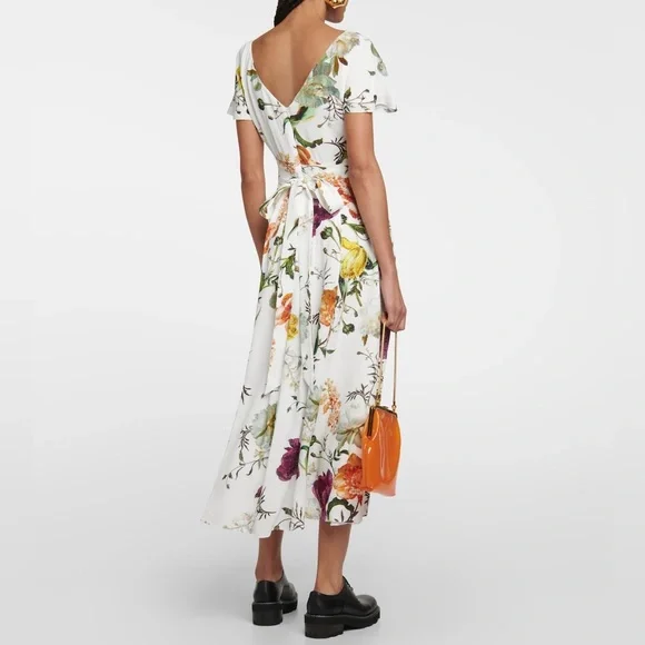 Erdem Brealey Bouquet Pattern Fraser Dress Size US4 | UK8 New with Tag - Picture 6 of 17